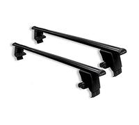 Barre portatutto FARAD BS + IRON2 compatibili con BMW SERIE 5 E60 (4 porte) dal 2004 al 2010, portapacchi in acciaio per auto senza railing sul tetto