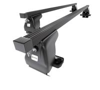 Mossa Barre portatutto in acciaio compatibili con DS 4 Hatchback (2011-2018) nero - portapacchi auto - portabagagli barre da tetto - senza punti di fissaggio di serie