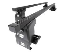 Mossa Barre portatutto in acciaio compatibili con Mercedes-Benz Classe C W203 Berlina (2004-2006) nero - portapacchi auto - portabagagli barre da tetto - senza punti di fissaggio di serie