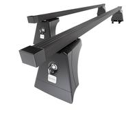Mossa Barre portatutto in acciaio compatibili con Opel Corsa E Hatchback (2015-2019) nero - portapacchi auto - portabagagli barre da tetto - con punti di fissaggio di serie