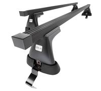 Mossa Barre portatutto in acciaio compatibili con Renault Clio mk IV Hatchback (2013-2019) nero - portapacchi auto - portabagagli barre da tetto - senza punti di fissaggio di serie