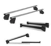 Barre portatutto in alluminio + Portasci scorrevole 6 paia di sci o 4 snowboard per ALFA ROMEO 147 (5 porte) dal 2000 al 2010 con tetto standard