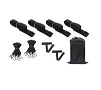 Barre portatutto morbide per kayak e tavola da surf con corde di ancoraggio | Cuscinetti morbidi per tettuccio dell'auto, per kayak, SUV, berline, gite in spiaggia, viaggi in strada, gite al mare