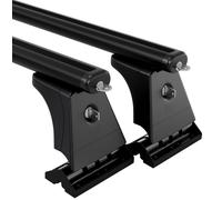 Barre Portatutto Nero Per Tetto Amos M107B Lock Aero 120cm Per Citroen C6