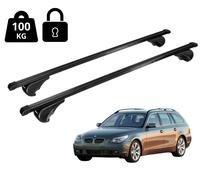 Barre Portatutto Per Bmw Serie 5 Touring (E61) 2004-2010 Tetto Con Corrimano