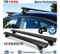 Barre Portatutto Per Bmw X6 F16 F86 ORIGINALI Nordrive Nere EVOS Silenzio TÜV-GS