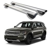 Barre Portatutto per Kia Telluride (Except X-Line And X-PRO) 2019-2025, Barre Portapacchi per Auto, Portapacchi da Tetto per Viaggi, Vacanze, Uso Quotidiano,Silver