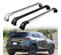 Barre Portatutto per Mazda CX-30 SUV 2020 2021, Tetto Portapacchi Barra Alluminio Auto per Railing Integrati con Serratura,Black-1 Pair