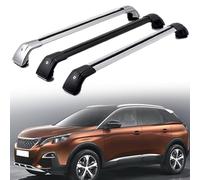 Barre Portatutto per Peugeot 3008 2016-2021, Tetto Portapacchi Barra Alluminio Auto per Railing Integrati con Serratura,Black-1 Pair