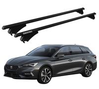 BARRE PORTATUTTO PER SEAT LEON 3 (5F) ST 2012-2020 MENABO ALLUMINIO NERE RAILING