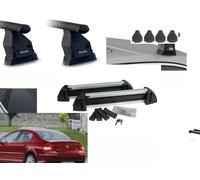BARRE PORTATUTTO PEUGEOT 407 BERLINA ANNO 2005+PORTASCI 4 PAIA ALLUMINIO 2 SERR