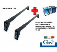 BARRE PORTATUTTO PORTAPACCHI AUTO GEV + KIT FIAT SEICENTO 600 DAL 1998 IN POI