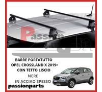 BARRE PORTATUTTO PORTAPACCHI OPEL CROSSLAND X DAL 2017 IN POI TETTO LISCIO NERE