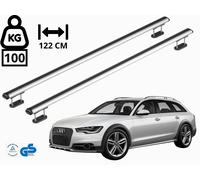 BARRE PORTATUTTO PORTAPACCHI TETTO PER AUDI A6 ALLROAD SW 2012-2014 ALTO CARICO