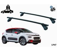 BARRE PORTATUTTO PORTAPACCHI TETTO PER CITROEN C3 TERZA SERIE 2016-2023 NERE