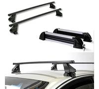 Barre portatutto + Portasci 4 paia di scii o 2 snowboard per FORD PUMA (5 porte) dal 2019 in poi con tetto standard