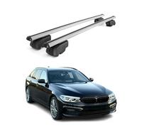 BARRE PORTATUTTO Serie 5 G31 2017-2022 | 2 pezzi in alluminio anodizzato portabici box tetto, barre portapacchi, barre portapacchi, colore argento