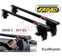 BARRE PORTATUTTO TETTO FARAD IRON130 BS26 PER FORD FIESTA 5P DAL 2008 IN POI