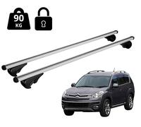 BARRE PORTATUTTO TETTO PER CITROEN C-CROSSER 2007-2013 CON CORRIMANO ANTIFURTO