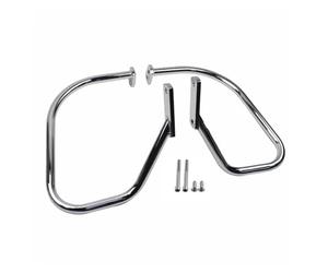 Barre Protezione Motore Paraurti Per Softail Per Heritage Per Deluxe Per Cross Per Bones Per Fat Boy Per Silm Guard Crash Bar Protezioni Borsa Sella Posteriore(Chrome)