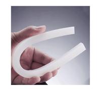 Barre quadrate con striscia di tenuta in gomma siliconica solida bianca da 1 m, for il miglioramento della casa, resistenza al calore, antiscivolo, impermeabile, piatta(5x20mmx1M)