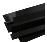 Barre quadrate piene in plastica ABS, Barra piatta in ABS nera rettangolare 500x80mm 2-8mm 2 pezzi Prototipazione staffa telaio CNC