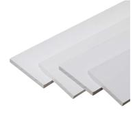 Barre quadrate piene in plastica ABS, Barra piatta in plastica ABS bianca 500 mm x 120 2 pezzi 10-30