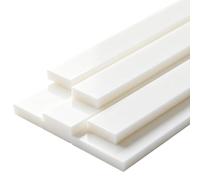 Barre quadrate piene in plastica ABS, Barra piatta in plastica ABS bianca 500x90mm Misure multiple 2 pezzi
