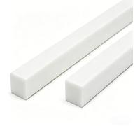 Barre quadrate piene in plastica ABS, Barra piatta rettangolare in plastica ABS bianca 500 mm x 60 spessori multipli 2 pezzi