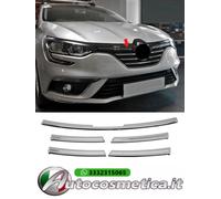 Barre radiatore listelli griglia per Renault Megane 2015-2020 cromo argento 5x