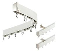 Barre regolabili in alluminio bianco ain 300 cm sistema di binario da soffitto per separatori di finestre del bagno binari flessibili ain per la decorazione della casa e una maggiore privacy