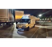 Barre Tetto A1 + LEDs Per Ford Transit MK7 2007 - 2014 Luce Alta Media Anteriore