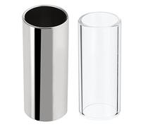 Barre toni di diapositiva per chitarra da 2 pezzi, acciaio inossidabile da 6 cm, plexiglass in vetro, precisione lucidata per diapositive a corde lisce ed espressive