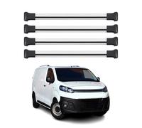 Barre trasversali per tettuccio per Citroen Jumpy/Space Tourer 2016-2025, in alluminio, 75 kg, 4 pezzi, per portabagagli, kayak, canoa, snowboard