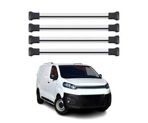 Barre trasversali per tettuccio per Citroen Jumpy/Space Tourer 2016-2025, in alluminio, 75 kg, 4 pezzi, per portabagagli, kayak, canoa, snowboard