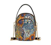 Barred Owl Floral Pattern trendy crossbody borse per le donne alla moda con multi tasche borsa per moglie