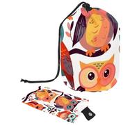 Barred Owl si siede immobile nella borsa cosmetica blu Moonlight con mini sacchetto con cerniera borsa da viaggio per articoli da toeletta da donna con coulisse organizer per trucco borsa impermeabile