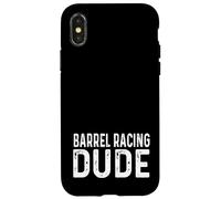 Barrel Racing Dude, cavallo da cowboy da corsa afflitto Custodia per iPhone X/XS
