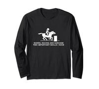 Barrel Racing e Sarcasmo Funny Barrel Racer Maglia a Manica