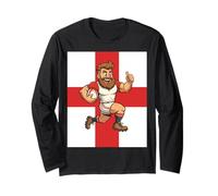 Barrelling Forward, Divertente Eroe del Rugby Inglese Maglia a Manica