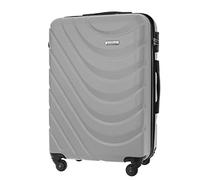 BARRENS Valigia media | Bagaglio da stiva | 67x46x26 cm | 63 L | Valigia da viaggio Cipher Lock | Ruote 4x360 | Custodia rigida | Compatibile con le compagnie aeree | Grigio