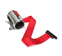 Barrera Colas pared con cinturón retráctil, Barrera pared para Control multitudes, Barrera cinturón retráctil Negra, frenado seguro y botón bloqueo, cinturón seguridad con caja ABS plateada.