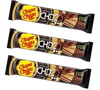 Barretta Chupa Chups Cioccolato Fondente Dark WaferChoco Crunchy Dark 27 g (20 Barrette)