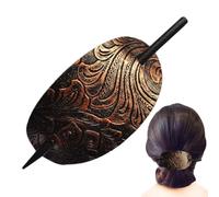Barretta di capelli in pelle con bastone, non tira e versatile adatto a vari tipi di capelli tra cui fini, spessi o ondulati, e sono popolari in fatti a mano ed Etsy MA