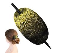 Barretta di capelli in pelle con bastone, non tira e versatile adatto a vari tipi di capelli tra cui fini, spessi o ondulati, e sono popolari in fatti a mano ed Etsy MA
