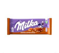 Barretta di cioccolato con arachidi e caramello | Milka | Arachidi al cioccolato e pezzi di caramello | Peso totale 90 grammi