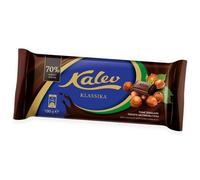 Barretta di cioccolato fondente con nocciole intere (100 g) - Estonian Brand Kalev [confezione da 18]