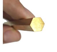 barretta esagonale di ottone solido, Barre esagonali in ottone H59 da 21 mm a 65 mm(24x1000mm)