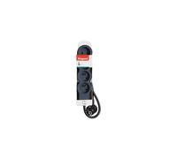 Barretta multipresa extra-piatta LEGRAND 4 prese 2P+T 3 m Nero/Grigio 16A 3680 W 3 prese inclinate 45° 1 a 90° - Nouvo