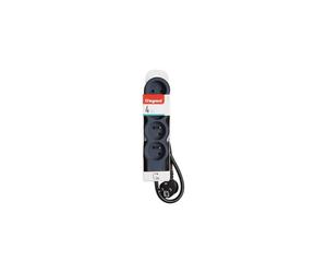 Barretta multipresa extra-piatta LEGRAND 4 prese 2P+T 3 m Nero/Grigio 16A 3680 W 3 prese inclinate 45° 1 a 90° - Nouvo